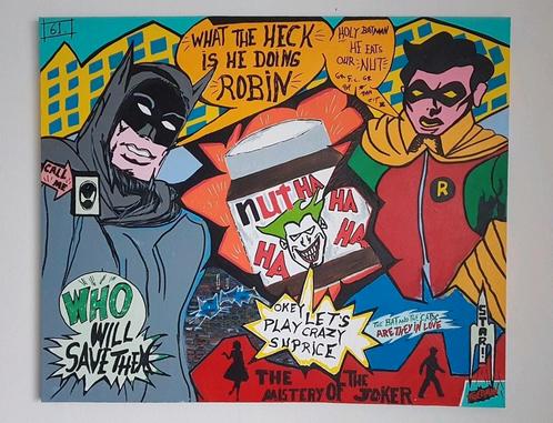 Batman popart streetart kunst, Antiek en Kunst, Kunst | Schilderijen | Modern, Ophalen