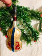 Ajeko gitaar of contrabas oude kerstversiering kerstbal, Diversen, Kerst, Ophalen of Verzenden, Gebruikt