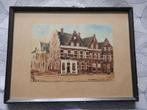 Aquarel - Renaissance gevels Dokkum - De Zijl - Vlasstraat, Antiek en Kunst, Kunst | Schilderijen | Klassiek, Ophalen