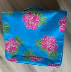 Fietstas blauw met bloemen, Fietsen en Brommers, Ophalen of Verzenden, Zo goed als nieuw