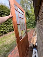 Oude deur, 80 tot 100 cm, Gebruikt, Ophalen of Verzenden, Glas