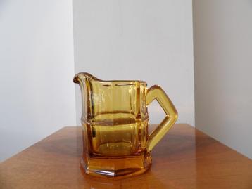 Art Deco Kannetje Moser, Boheems kristal, Amber beschikbaar voor biedingen