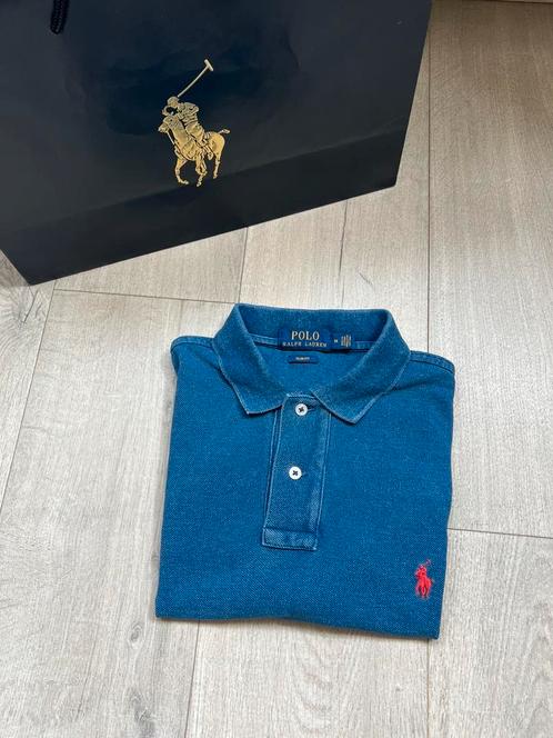 Polo Ralph Lauren Slim Fit M - Donkerblauw, Topstaat, Kleding | Heren, Polo's, Zo goed als nieuw, Maat 48/50 (M), Blauw, Verzenden
