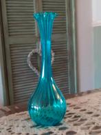 Vaasje aqua glas, Ophalen of Verzenden, Overige kleuren, Glas, Minder dan 50 cm