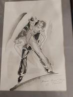 Aleks Tishyn - Tango tekening, Buenos Aires, Antiek en Kunst, Ophalen of Verzenden