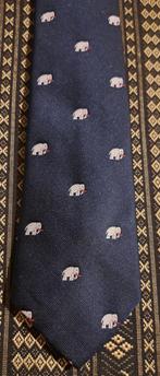 Olifant stropdas witte olifanten met rode slagtanden, Kleding | Heren, Stropdassen, Ophalen of Verzenden, Nieuw, Blauw