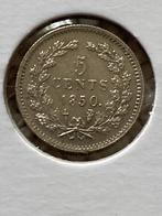Stuiver 1850 Willem III mooie kwaliteit, Postzegels en Munten, Munten | Nederland, Ophalen of Verzenden, Koning Willem III, 5 cent