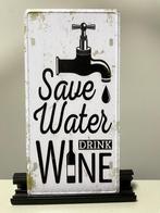 Save Water Drink Wine wandbord (Old Look), Huis en Inrichting, Woonaccessoires | Tekstborden en Spreuken, Nieuw, Ophalen of Verzenden