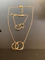 ZGAN set MW EYELOVE ketting+armband goldplated NP € 44,95, Ophalen of Verzenden, Zo goed als nieuw, Goud, Staal