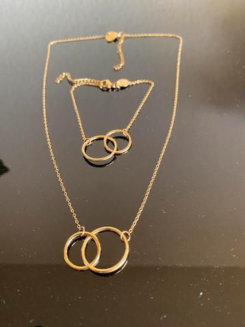 ZGAN set MW EYELOVE ketting+armband goldplated NP € 44,95 beschikbaar voor biedingen
