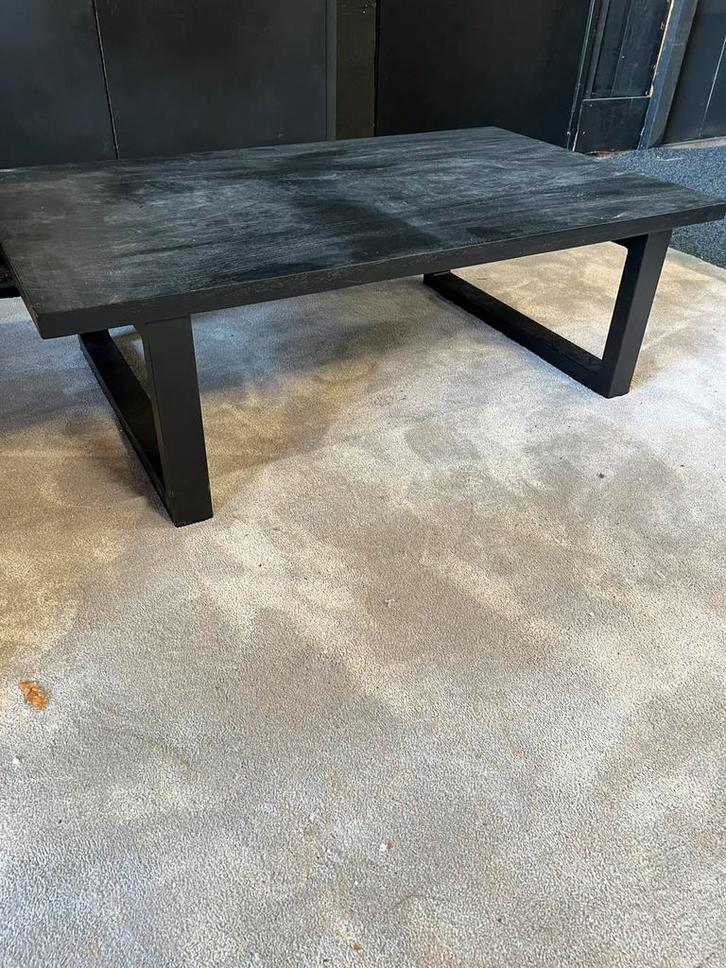 Salontafel mangohout zwart 120x70x38cm, Huis en Inrichting, Tafels | Salontafels, Zo goed als nieuw, 100 tot 150 cm, 50 tot 100 cm