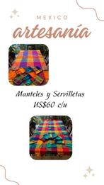 Tafelkleed, placemat, servetten en Mexicaanse tortillahouder, Ophalen of Verzenden