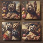 Cairn Terriër Barok onderzetters met houder, Ophalen of Verzenden, Nieuw, Glas of Kopje