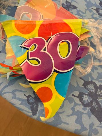 Vlaggenlijn 30 jaar - Verjaardag versiering beschikbaar voor biedingen