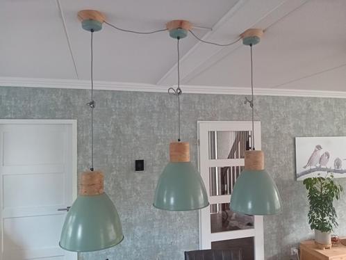 Set industriële lampen, Huis en Inrichting, Lampen | Hanglampen, Zo goed als nieuw, 75 cm of meer, Ophalen of Verzenden