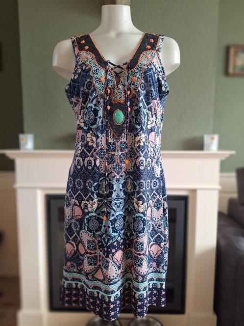 K-Design K Design blauwe zomer lente jurk L gratis verz NL, Kleding | Dames, Jurken, Zo goed als nieuw, Maat 42/44 (L), Blauw