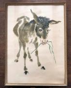 Aquarel schilderij van een ezel, Huis en Inrichting, Woonaccessoires | Schilderijen, Tekeningen en Foto's, Gebruikt, Oorspronkelijke maker