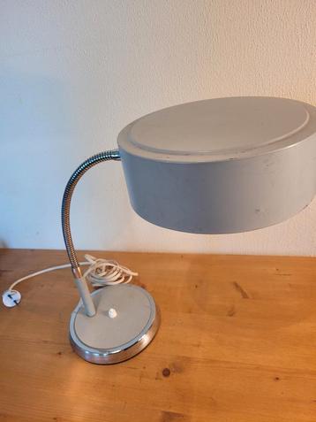 Oude bureaulamp vintage grijs