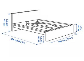 IKEA Bed 2 persoons Malm - afbeelding 2