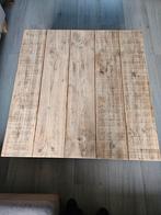 Stijgerhouten Salontafel 1x1 meter, Ophalen, Gebruikt, Vierkant, Grenenhout