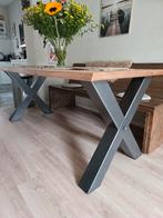 Stevige eettafel, Huis en Inrichting, Tafels | Eettafels, Ophalen, 50 tot 100 cm, Zo goed als nieuw, Vijf personen of meer