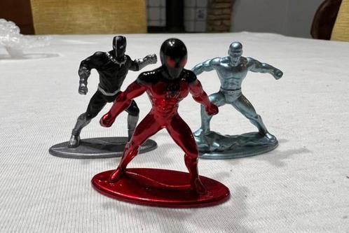 3x MARVEL nano Metalfigs Iceman Black Panther Scarlet Spider, Verzamelen, Poppetjes en Figuurtjes, Nieuw, Ophalen of Verzenden