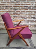 Vintage fauteuil volledig gerenoveerd, Huis en Inrichting, Fauteuils, Ophalen, Hout, Minder dan 75 cm, Vintage