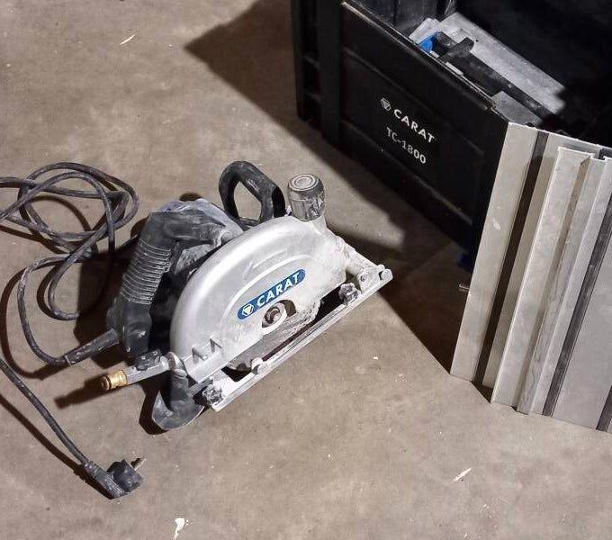 Tegelzaag, Doe-het-zelf en Verbouw, Gereedschap | Zaagmachines, Gebruikt, Overige typen, 1200 watt of meer, 30 tot 70 mm, Ophalen of Verzenden