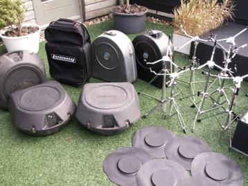 Ludwig koffer/case/trolley set met standaard + practise pad beschikbaar voor biedingen