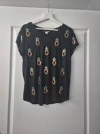 H&M t-shirt korte mouw - Mt L, H&M, Zwart, Maat 42/44 (L), Ophalen of Verzenden