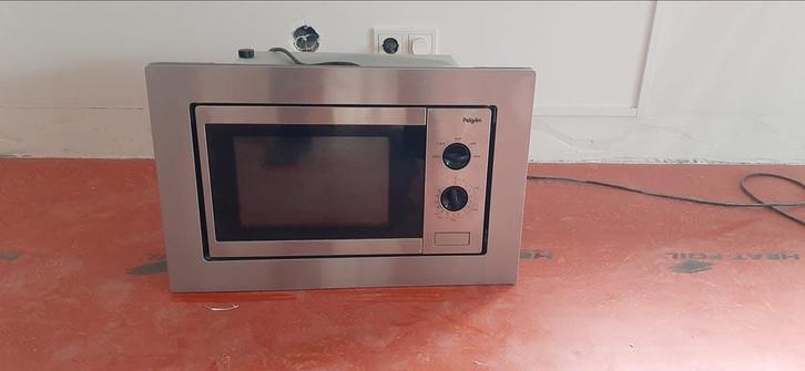 Pelgrim Inbouw Magnetron, Witgoed en Apparatuur, Magnetrons, Gebruikt, Inbouw, Magnetron, 45 tot 60 cm, Draaiplateau, Ophalen