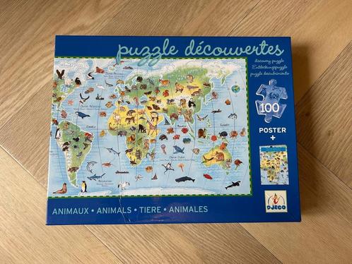 Djeco Dieren van de Wereld legpuzzel, Kinderen en Baby's, Speelgoed | Kinderpuzzels, Zo goed als nieuw, 4 tot 6 jaar, Meer dan 50 stukjes