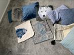 Kussen hoezen set blauw grijs H&M home, schapenvachtje, Huis en Inrichting, Woonaccessoires | Kussens, Blauw, Ophalen of Verzenden