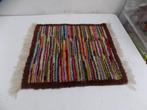 Vintage kleed tafelkleed retro kleurig met franjes  Vintage, Ophalen of Verzenden, Gebruikt