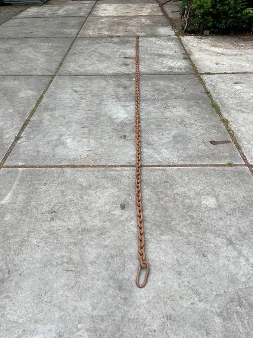 Hijsketting staal ijzer zware sleepketting 5m. 15mm dik 21kg, Doe-het-zelf en Verbouw, Lieren en Takels, Gebruikt, Ophalen