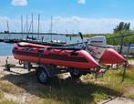 Zeer nette Quicksilver 430 inclusief Johnson 25pk en trailer, Watersport en Boten, Rubberboten, Ophalen, Quicksilver, Gebruikt