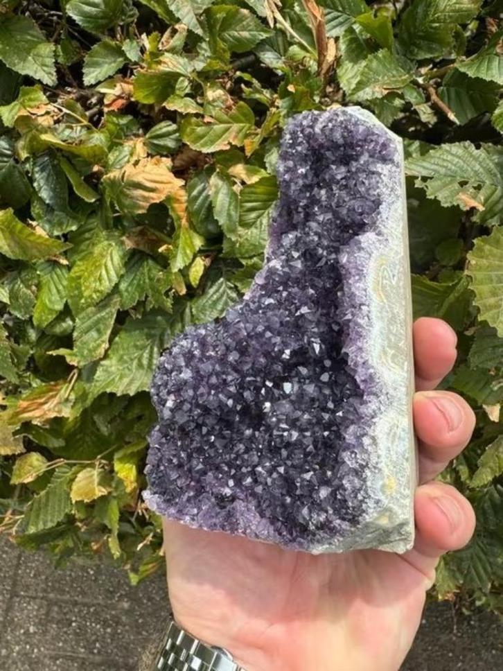 Prachtige paarse amethist bijna 1,3kg, Verzamelen, Mineralen en Fossielen, Mineraal, Ophalen of Verzenden