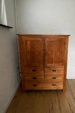 Teak houten kast met lades en deuren, Ophalen, 100 tot 150 cm, Teakhout, Zo goed als nieuw