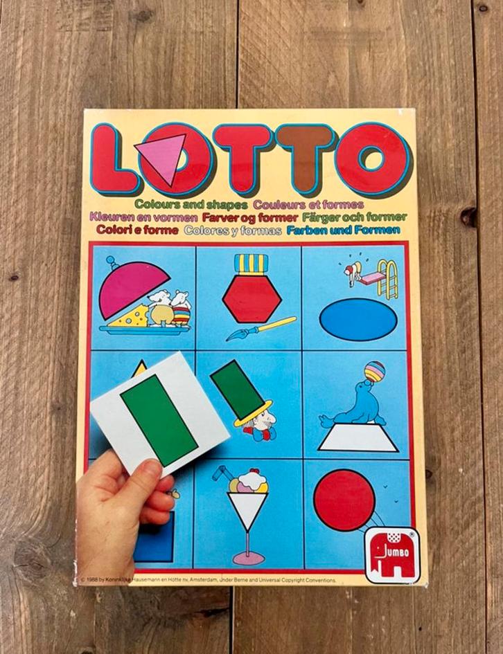 Retro Jumbo Lotto bordspel 1988 - Compleet in goede staat!, Hobby en Vrije tijd, Gezelschapsspellen | Bordspellen, Gebruikt, Drie of vier spelers