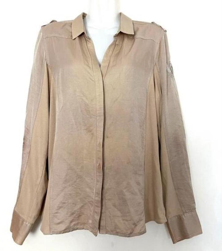 L’Argentina blouse met zijde maat 42, Kleding | Dames, Blouses en Tunieken, Zo goed als nieuw, Maat 42/44 (L), Beige, Ophalen of Verzenden