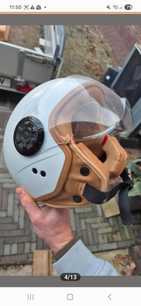 Helm scooter bromfiets, Ophalen, Zo goed als nieuw
