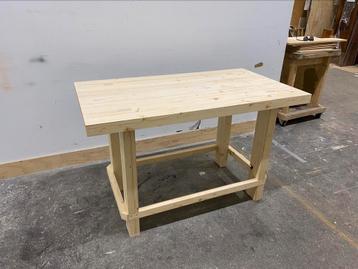 Massief houten werkbank - 6cm dik blad beschikbaar voor biedingen