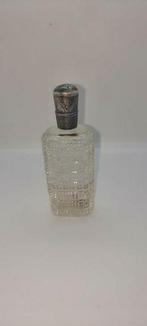 Antieke parfumfles met zilveren dop circa 1900, Verzamelen, Ophalen of Verzenden, Zo goed als nieuw, Parfumfles