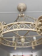 Kroonluchter gietijzer met kaarsen vintage, Antiek en Kunst, Antiek | Kandelaars, Ophalen of Verzenden, Overige materialen