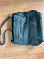 Grote lederen schoudertas, zwart, Ophalen of Verzenden, Zo goed als nieuw, Zwart, Shopper