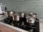 Rvs pannenset, Huis en Inrichting, Keuken | Potten en Pannen, Ophalen of Verzenden, Gebruikt, Rvs, Pannenset