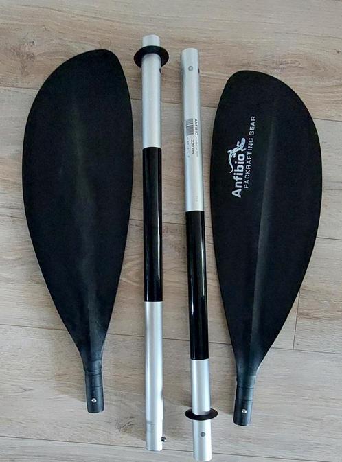 Anfibio basic packraft/kajakpeddel 220cm 4-delig, Watersport en Boten, Peddels, Nieuw, Ophalen of Verzenden