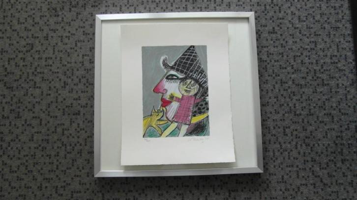 CORNEILLE ; 2 fraaie. leuke zeefdrukken ; goedkoop, Antiek en Kunst, Kunst | Litho's en Zeefdrukken, Ophalen of Verzenden