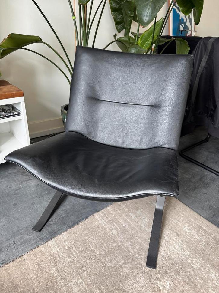 Leren Montel fauteuil in topstaat, Huis en Inrichting, Fauteuils, Zo goed als nieuw, Leer, 50 tot 75 cm, Minder dan 75 cm, Ophalen