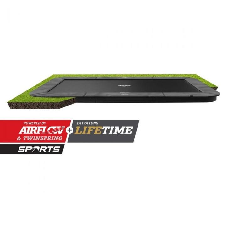 Trampoline BERG Ultim Champion FlatGround 410x250 nu €109, Kinderen en Baby's, Speelgoed | Buiten | Los speelgoed, Nieuw, Ophalen of Verzenden
